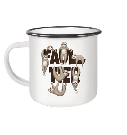 Viele gechillte Faultiere - Emaille Tasse (Black)