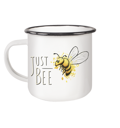 Just Bee, kleine Honig-Biene - Emaille Tasse (Black)