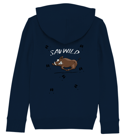 Sauwild wilde Sau | Wildschwein Keiler - Kids Organic Hoodie
