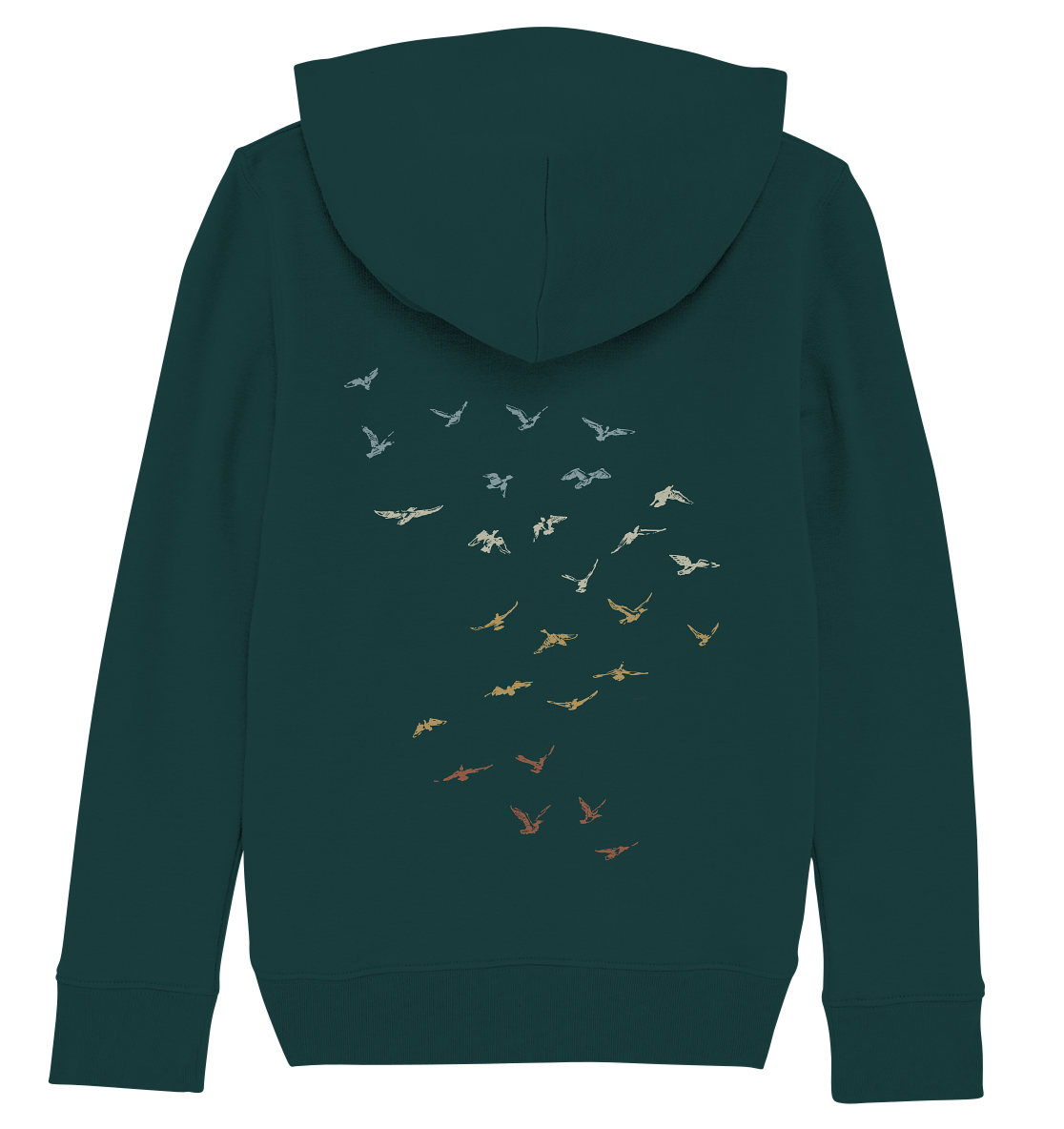 Retro Vogel Schwarm - Kids Organic Hoodie