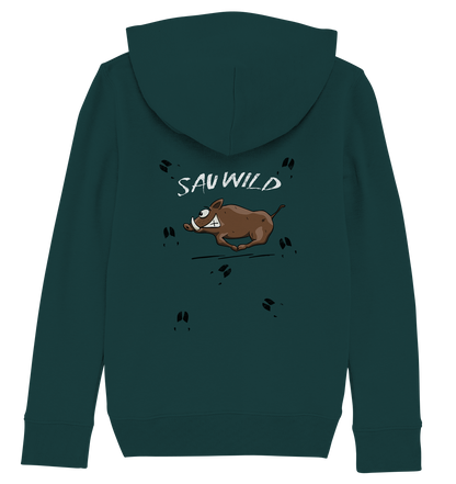 Sauwild wilde Sau | Wildschwein Keiler - Kids Organic Hoodie