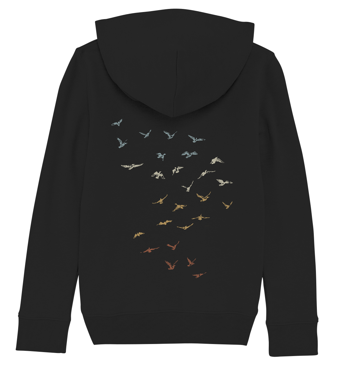 Retro Vogel Schwarm - Kids Organic Hoodie