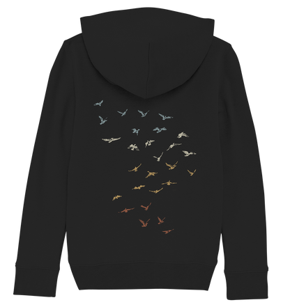 Retro Vogel Schwarm - Kids Organic Hoodie