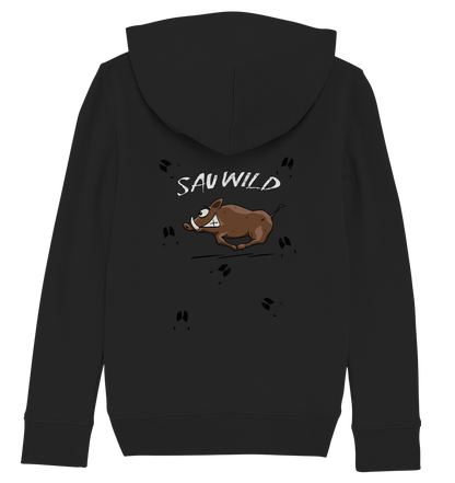 Sauwild wilde Sau | Wildschwein Keiler - Kids Organic Hoodie