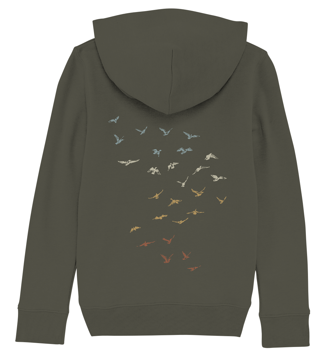 Retro Vogel Schwarm - Kids Organic Hoodie