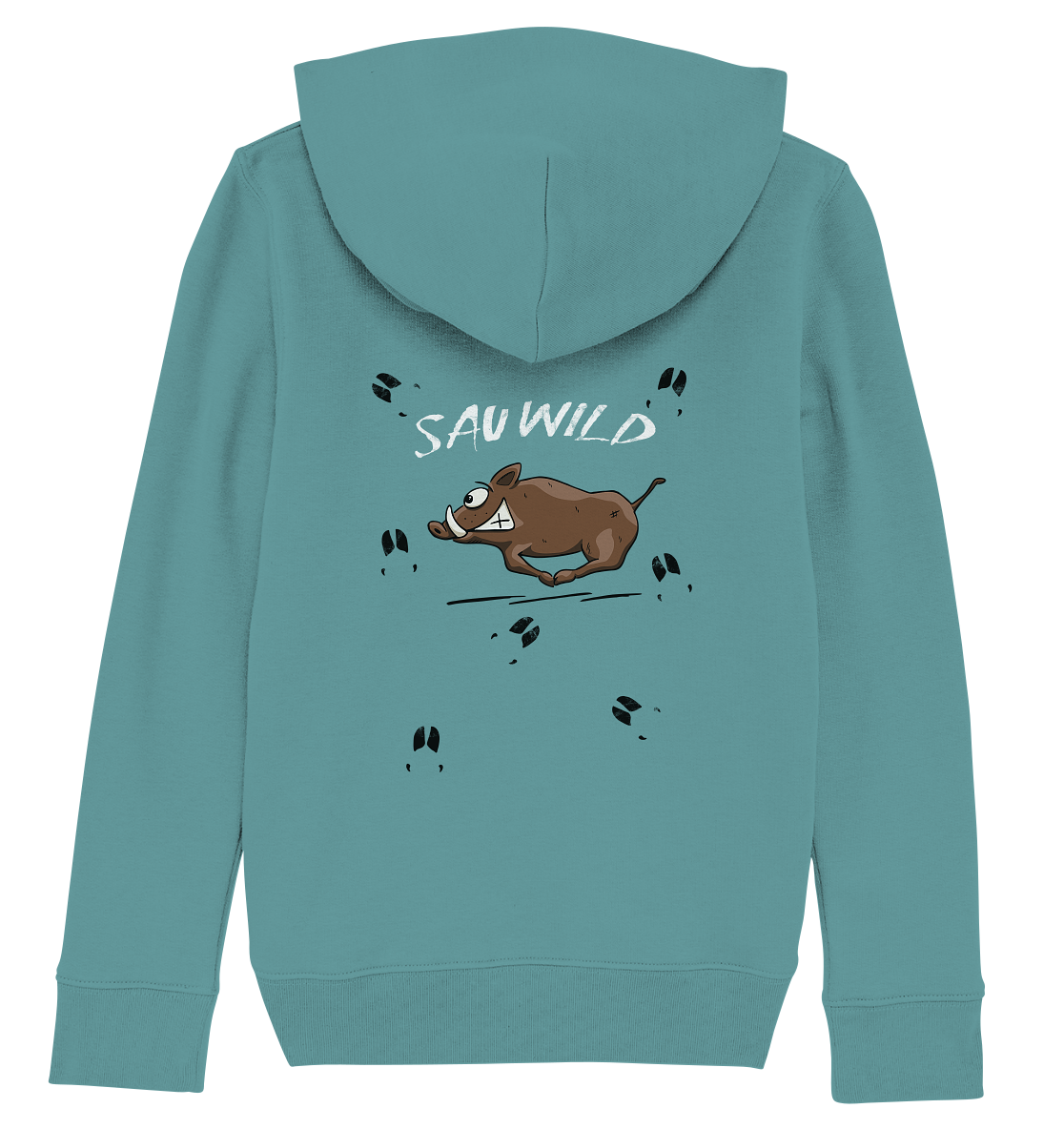 Sauwild wilde Sau | Wildschwein Keiler - Kids Organic Hoodie