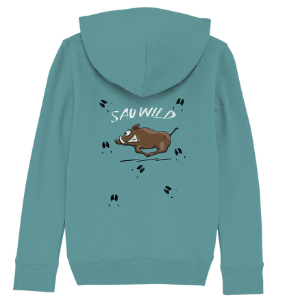 Sauwild wilde Sau | Wildschwein Keiler - Kids Organic Hoodie