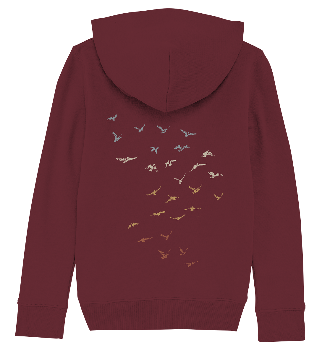 Retro Vogel Schwarm - Kids Organic Hoodie