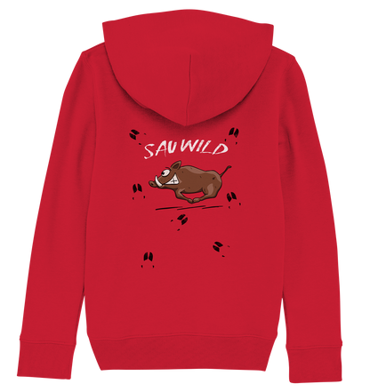 Sauwild wilde Sau | Wildschwein Keiler - Kids Organic Hoodie