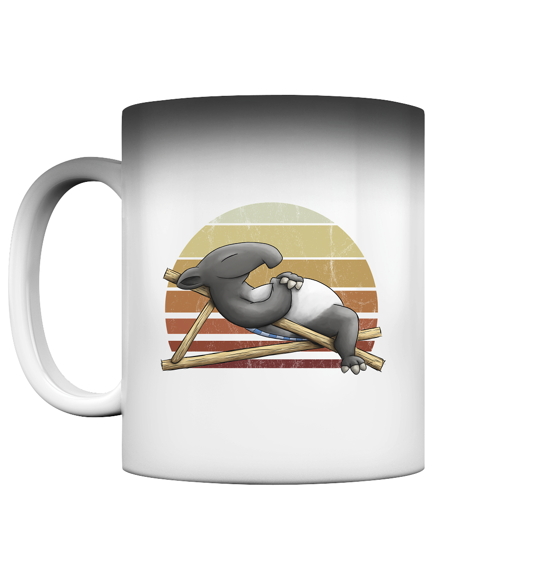 Lässiger Retro Sundown Tapir - Magic Mug