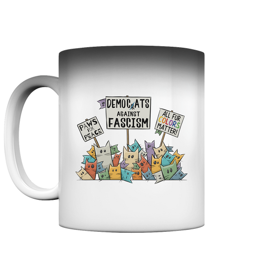 Demo-Katzen gegen Faschismus und für Vielfalt - Magic Mug