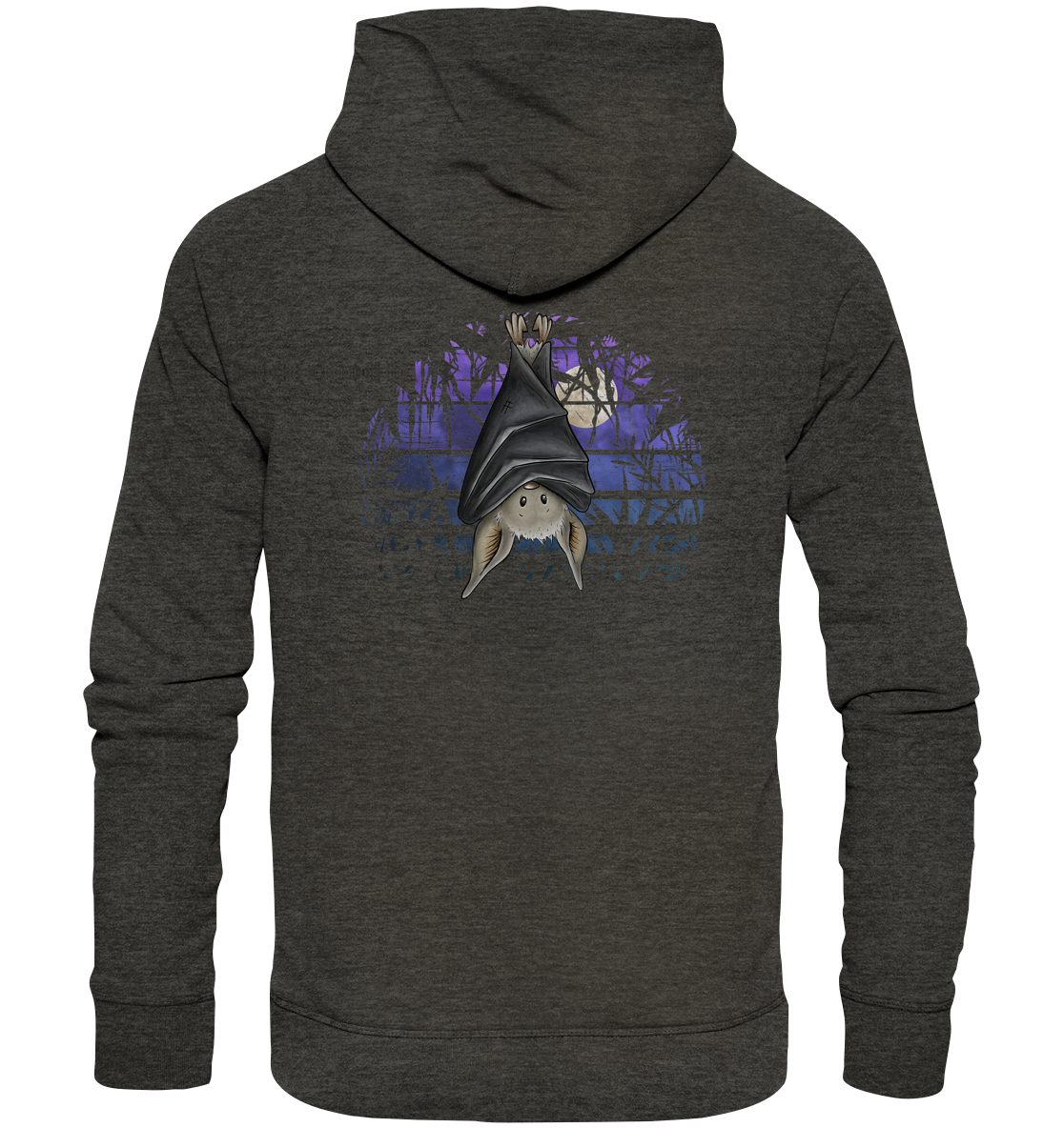 Fledermaus in blauer Nacht - Organic Hoodie