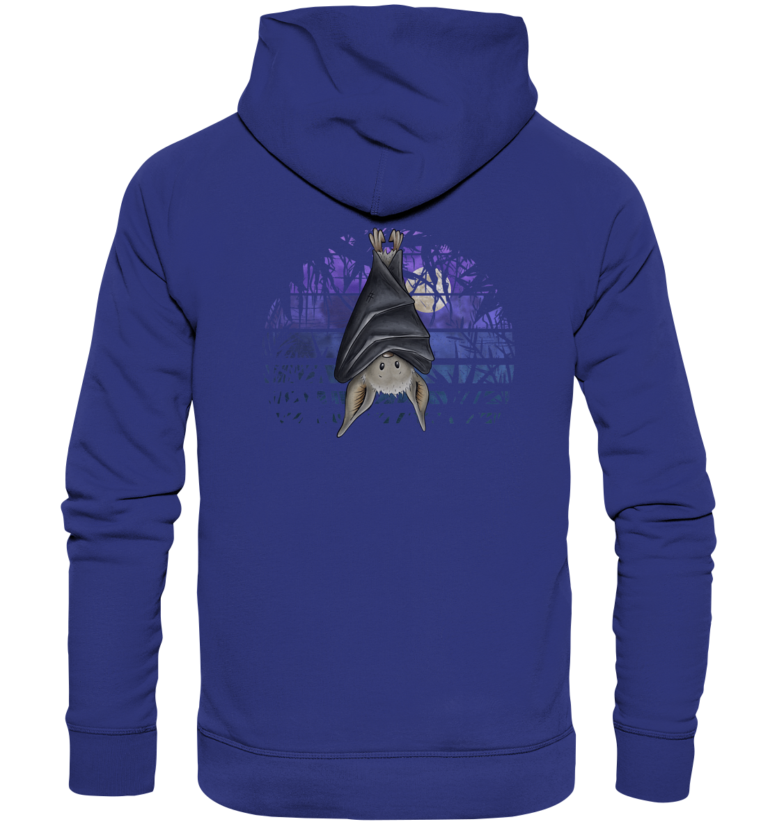 Fledermaus in blauer Nacht - Organic Hoodie