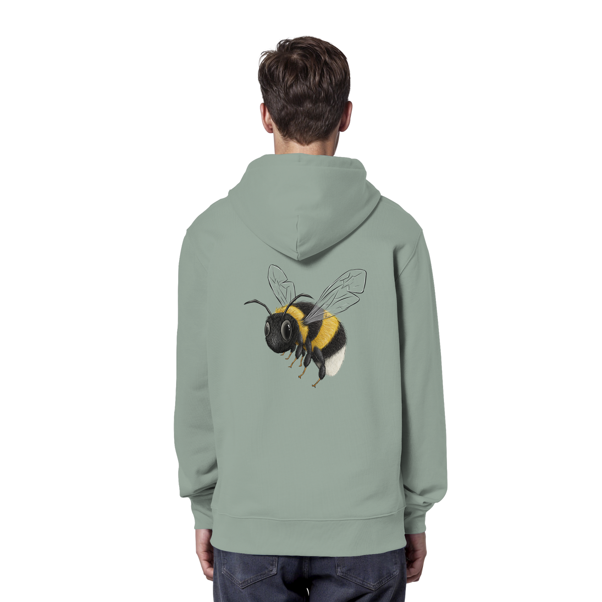 Kleine brummige Hummel Illustration - Organic Hoodie