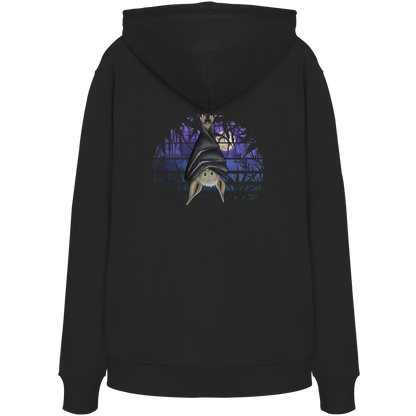 Fledermaus in blauer Nacht - Organic Hoodie
