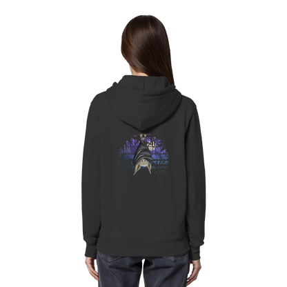 Fledermaus in blauer Nacht - Organic Hoodie