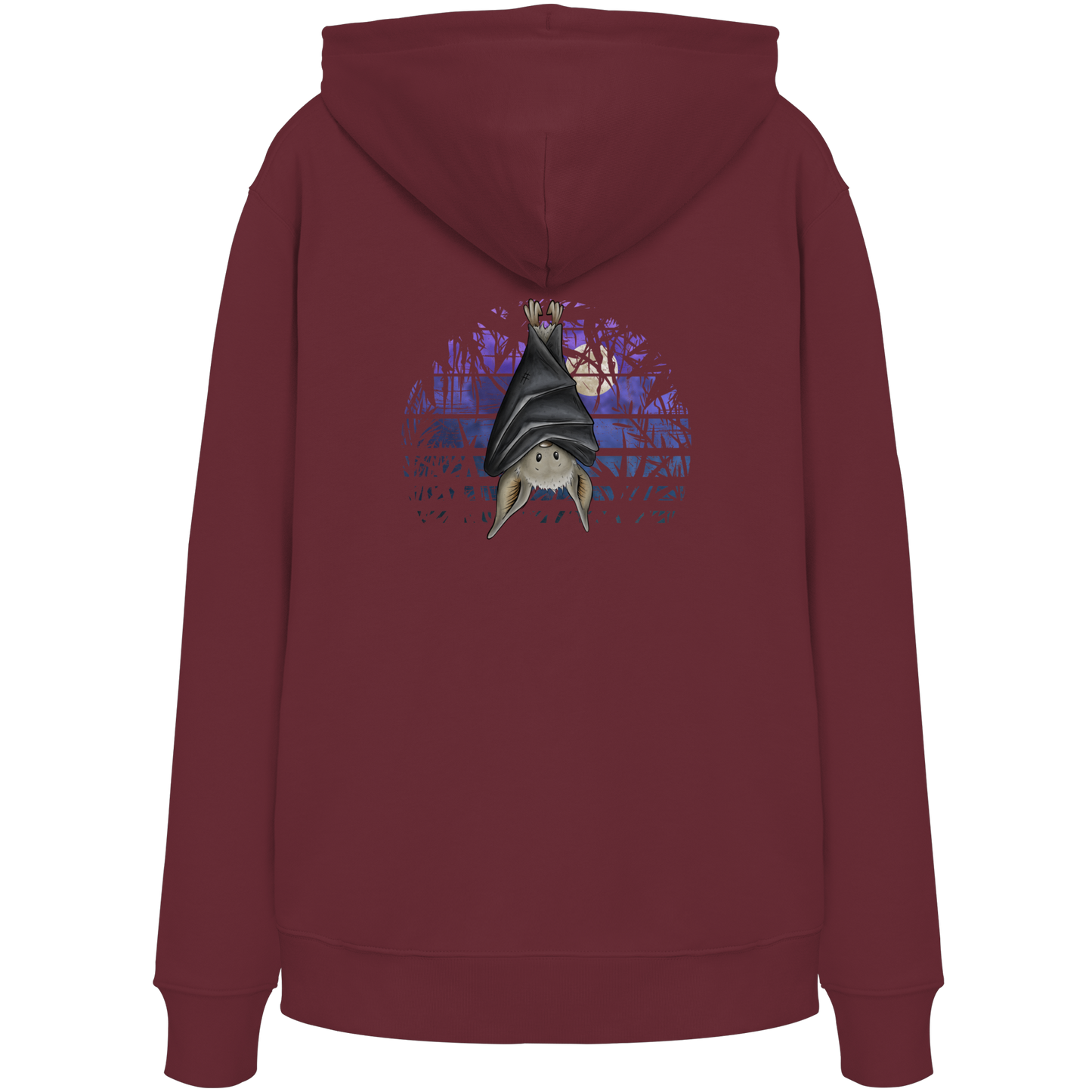 Fledermaus in blauer Nacht - Organic Hoodie