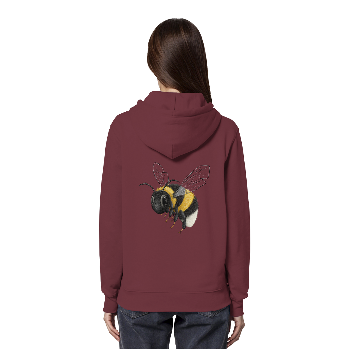 Kleine brummige Hummel Illustration - Organic Hoodie