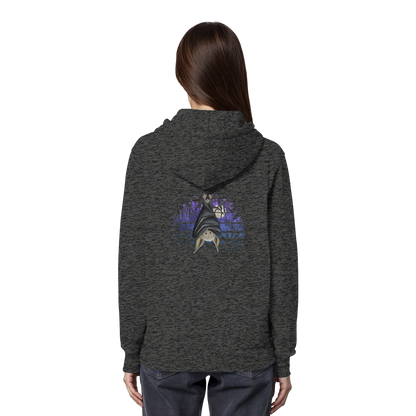 Fledermaus in blauer Nacht - Organic Hoodie