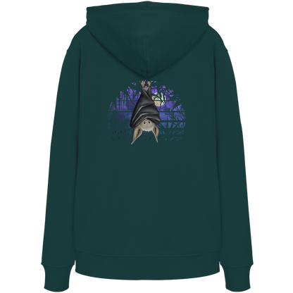Fledermaus in blauer Nacht - Organic Hoodie