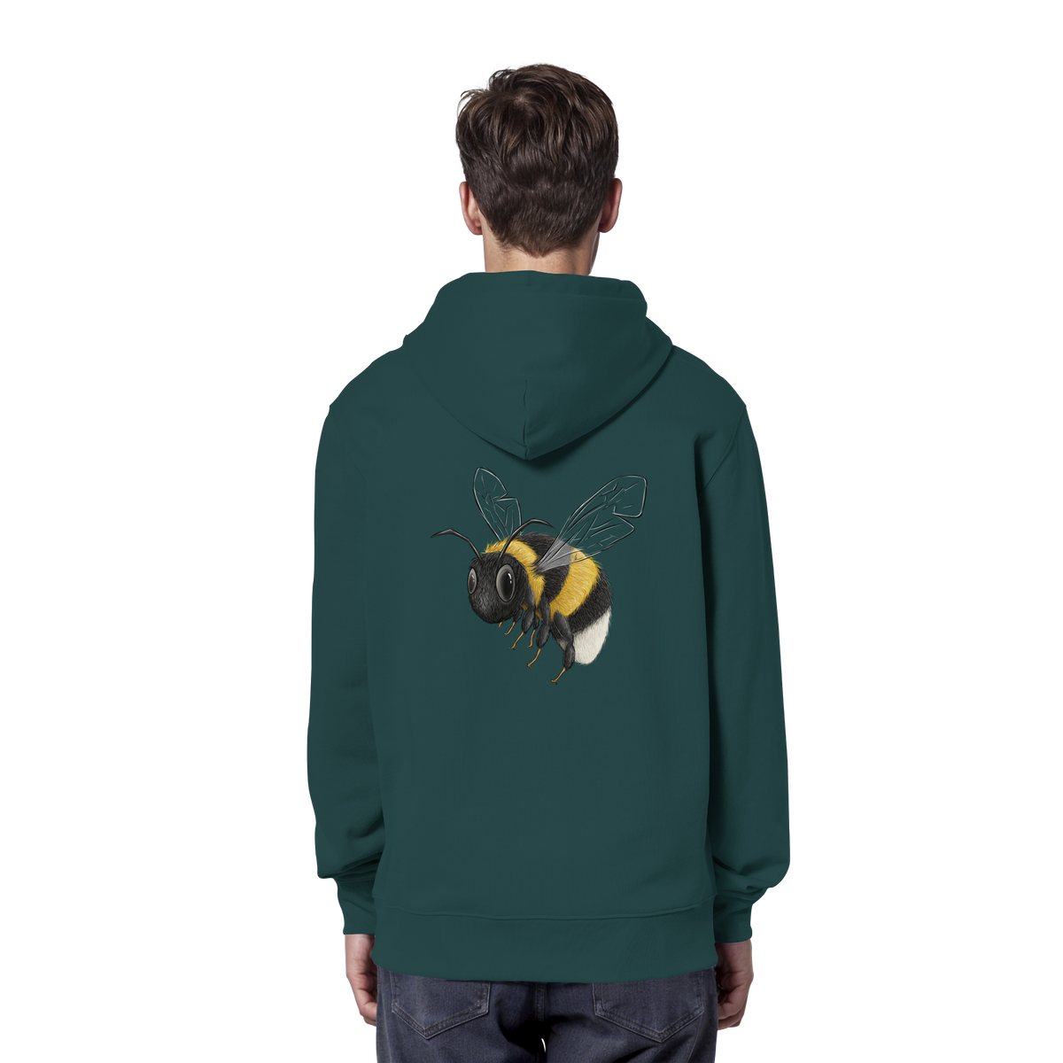 Kleine brummige Hummel Illustration - Organic Hoodie