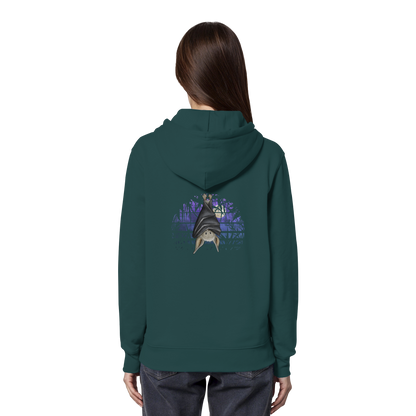 Fledermaus in blauer Nacht - Organic Hoodie