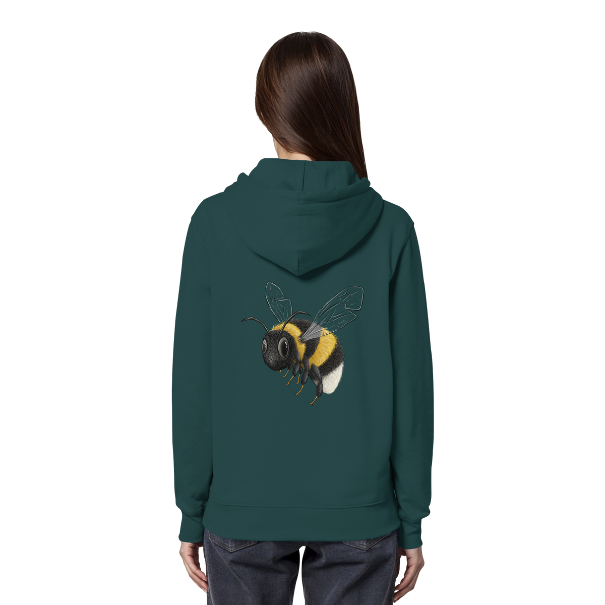 Kleine brummige Hummel Illustration - Organic Hoodie