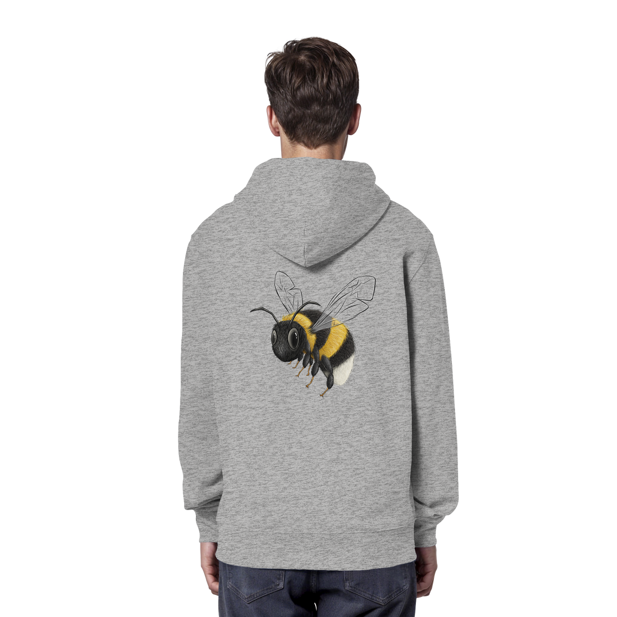 Kleine brummige Hummel Illustration - Organic Hoodie