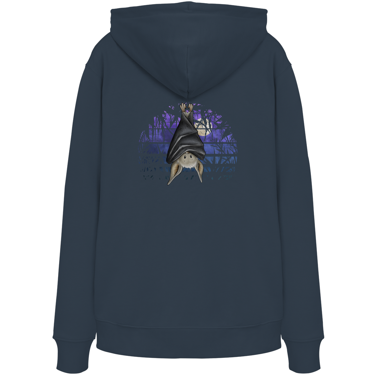 Fledermaus in blauer Nacht - Organic Hoodie
