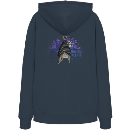 Fledermaus in blauer Nacht - Organic Hoodie