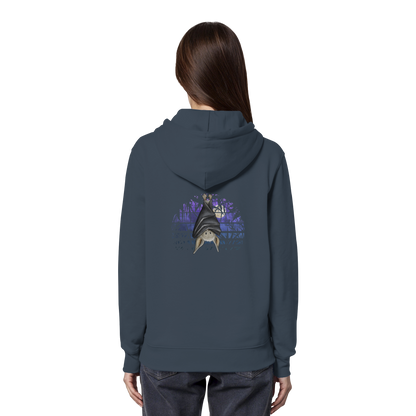 Fledermaus in blauer Nacht - Organic Hoodie