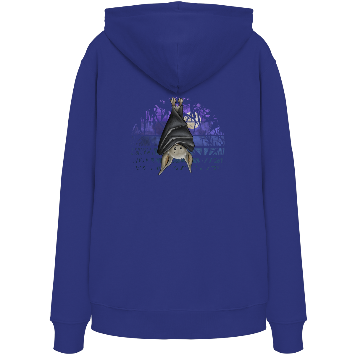 Fledermaus in blauer Nacht - Organic Hoodie