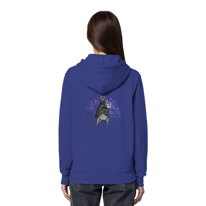 Fledermaus in blauer Nacht - Organic Hoodie