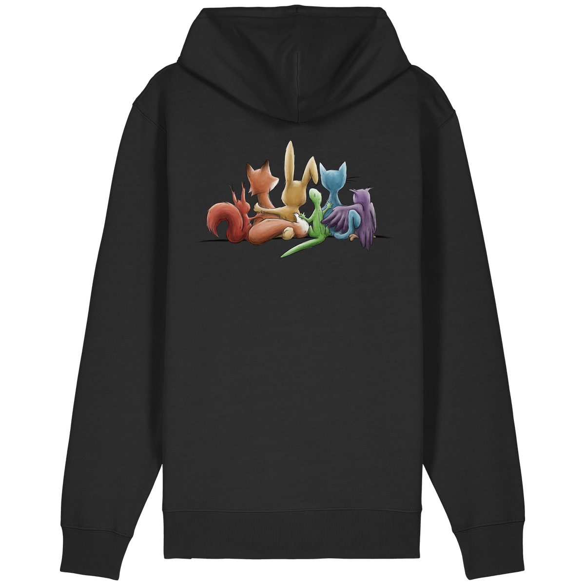 Regenbogen Tiere für Freundschaft, Toleranz und Vielfalt - Organic Relaxed Zipper