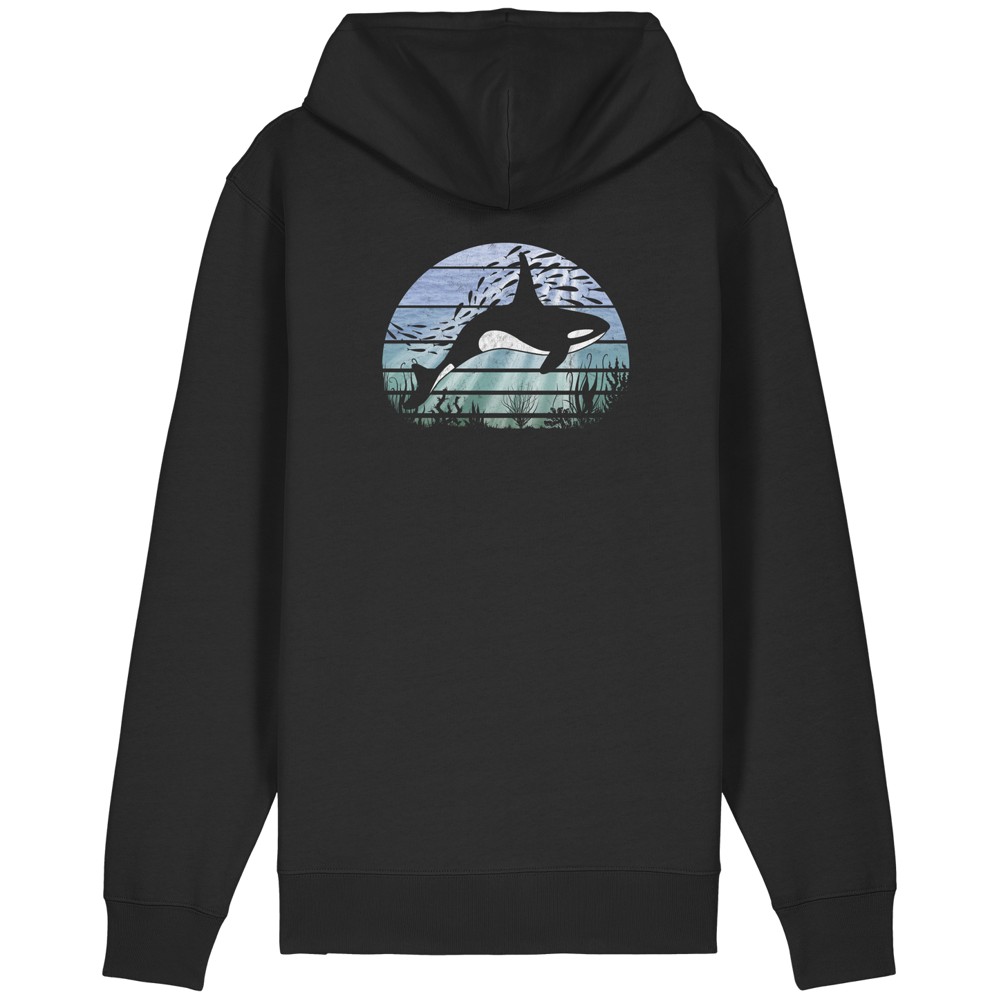 Retro Tiefsee Schwertwal Orca - Organic Relaxed Zipper