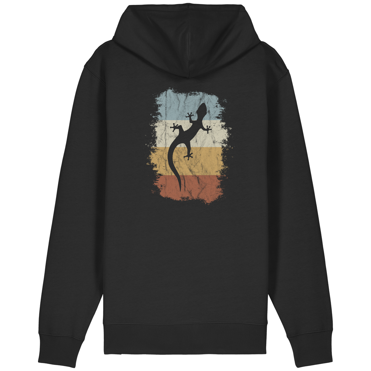 Retro Gecko Salamander Silhouette - Organic Relaxed Zipper