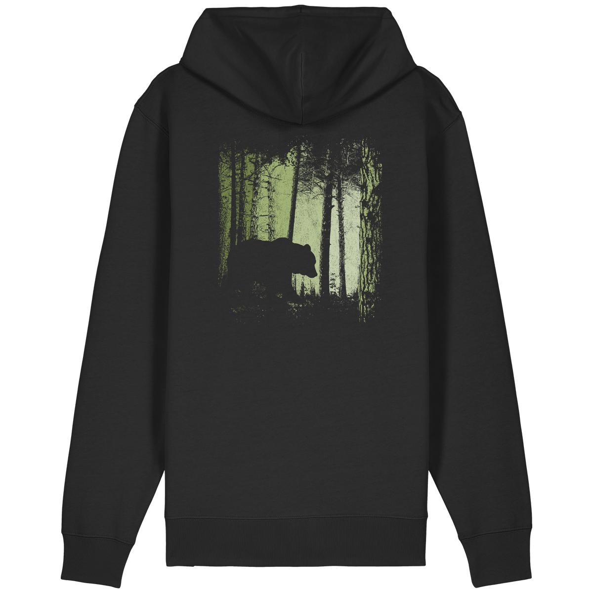 Braunbär im Zwielicht Wald - Organic Relaxed Zipper
