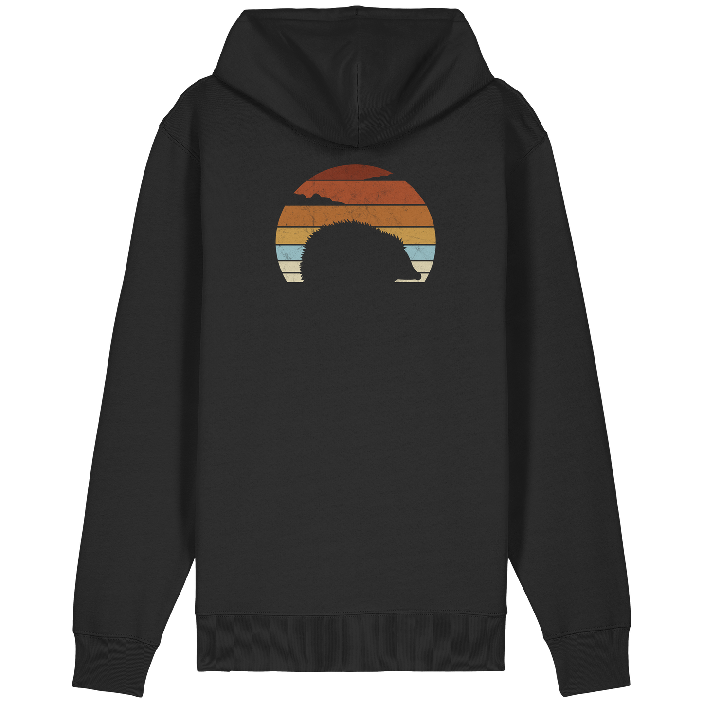 Retro Igel Silhouette im Sonnenuntergang - Organic Relaxed Zipper