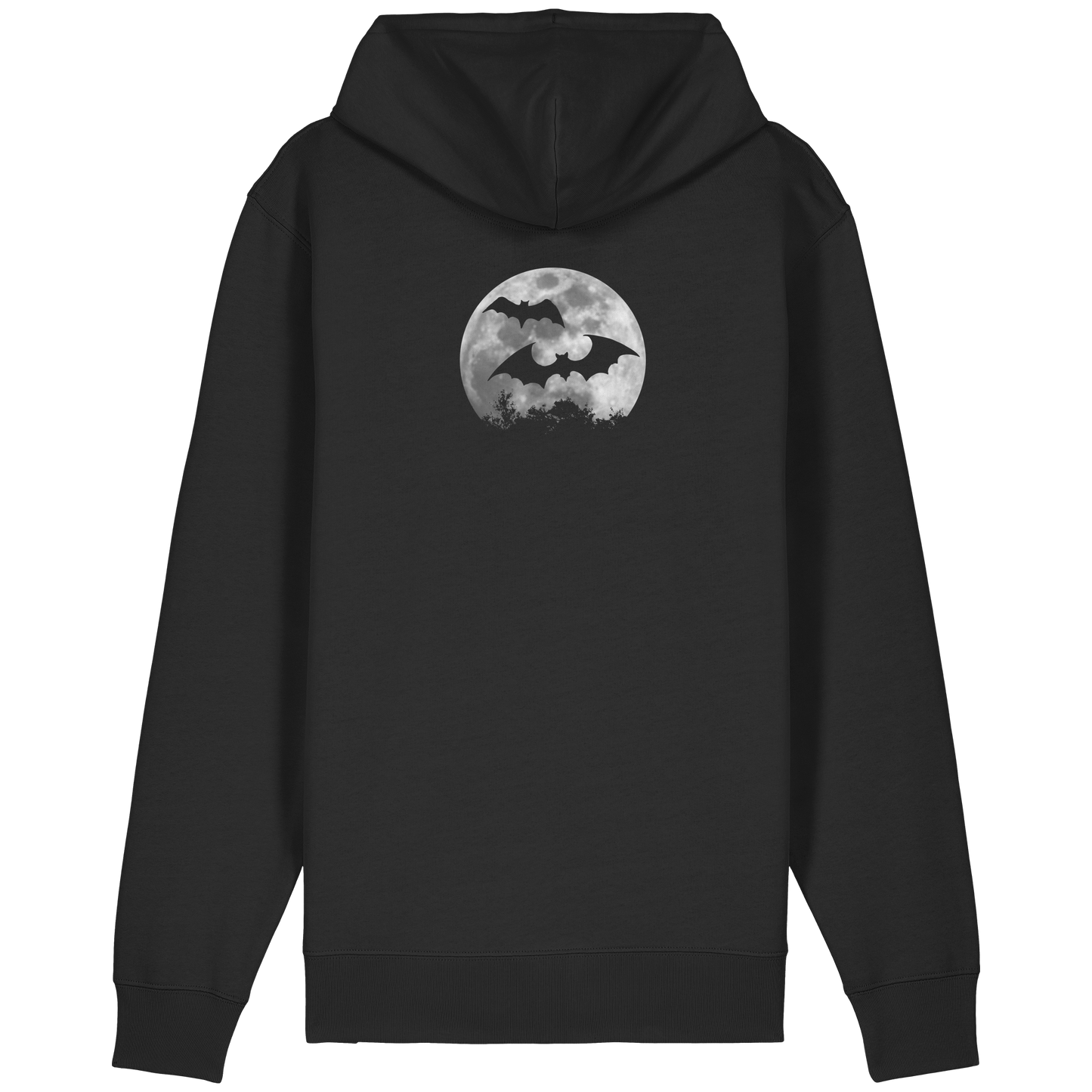 Fledermaus Silhouetten bei Vollmond - Organic Relaxed Zipper
