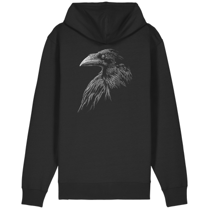 Kritzelkunst Rabe Krähe - Organic Relaxed Zipper