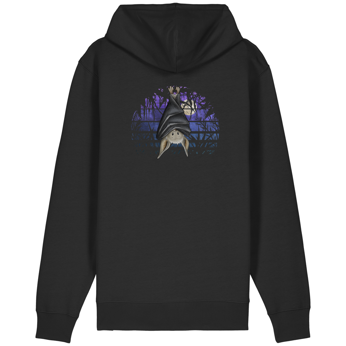 Fledermaus in blauer Nacht - Organic Relaxed Zipper