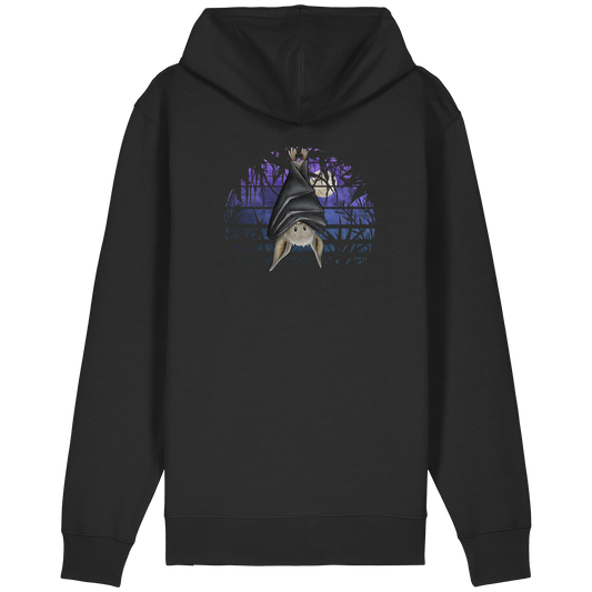 Fledermaus in blauer Nacht - Organic Relaxed Zipper