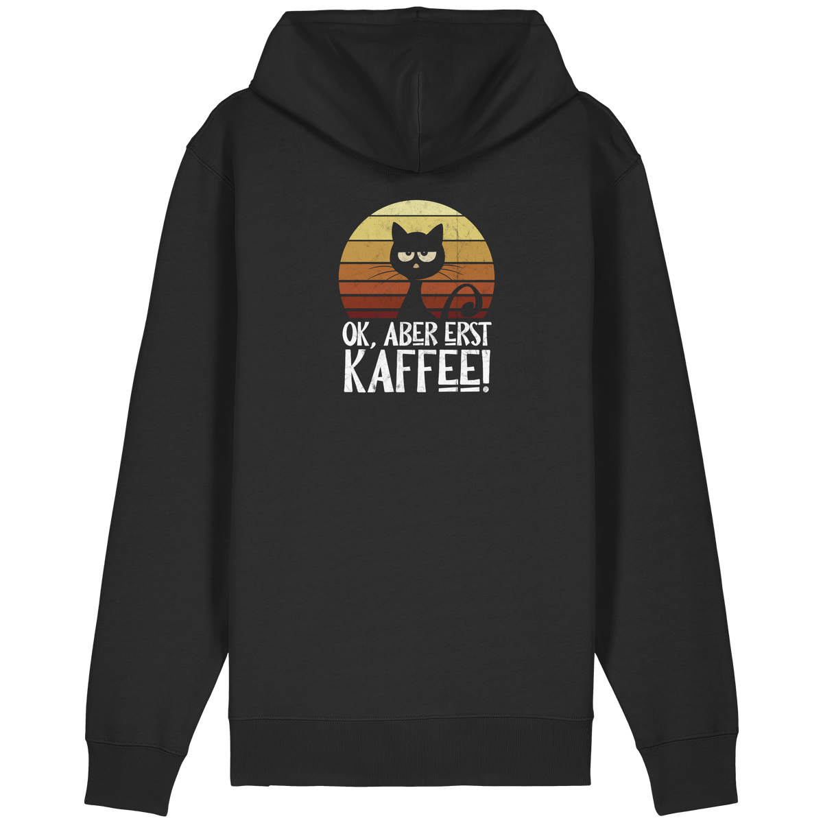 Ok, aber erst Kaffee | launische Katze - Organic Relaxed Zipper
