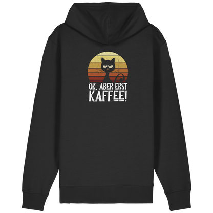 Ok, aber erst Kaffee | launische Katze - Organic Relaxed Zipper