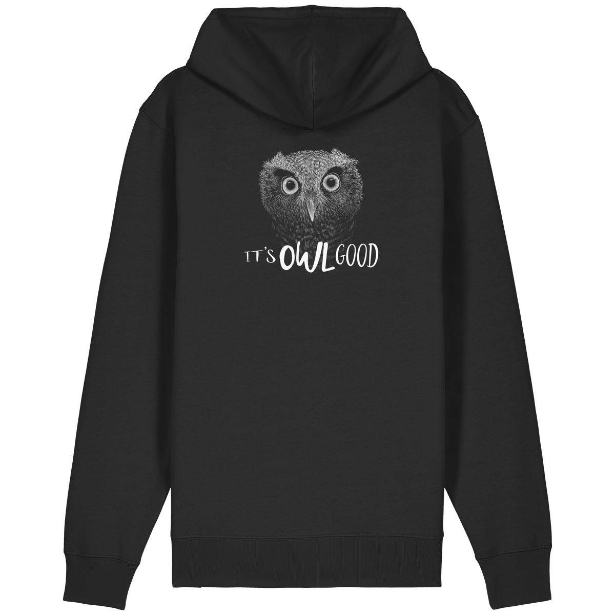 OWL Good | Kritzel-Kunst-Eule - Organic Relaxed Zipper