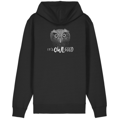 OWL Good | Kritzel-Kunst-Eule - Organic Relaxed Zipper