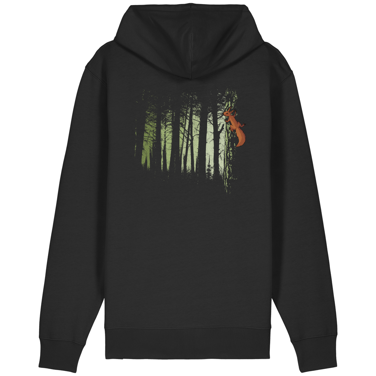 Eichhörnchen im Zwielicht-Wald - Organic Relaxed Zipper