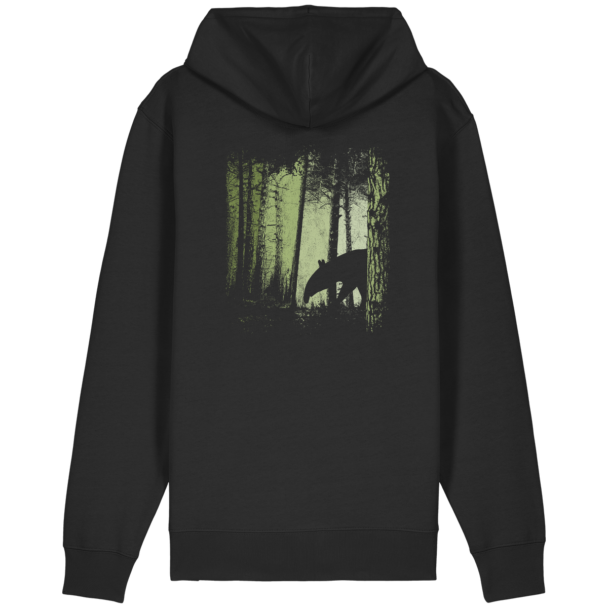 Lässiger Tapir im Zwielicht Wald - Organic Relaxed Zipper