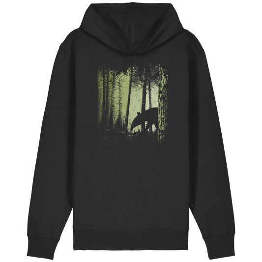 Lässiger Tapir im Zwielicht Wald - Organic Relaxed Zipper