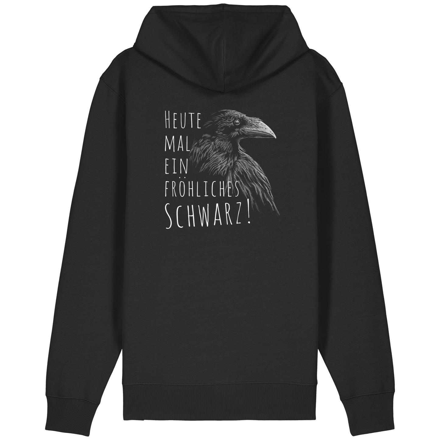 fröhlicher schwarzer Rabe - Organic Relaxed Zipper